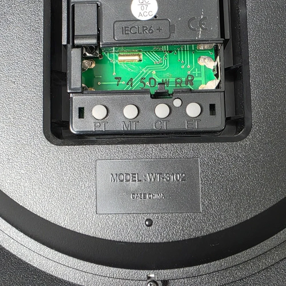 La Crosse Technology Wall Clock 10in Black Atomic WT-3102 Quote Inscribed Tested
